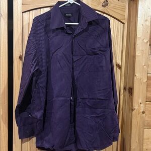 Axcess Purple Striped Dress Shirt